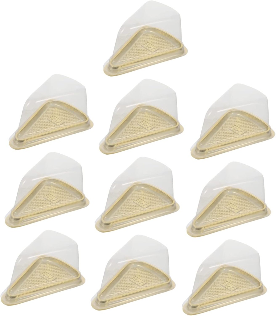 LIFKOME 100Pcs Triangular Cake Slice Boxes with Transparent Covers Lightweight and Dessert Containers for Cheesecakes Cupcakes and Pastries