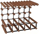 Solid Wood Stackable Wine Rack for Home Kitchen Pantry Bar and Cellar Small Wine Rack 41.5x41.5x23.5cm