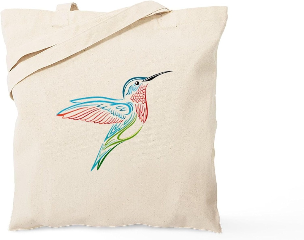 CafePress Hummingbird Tote Bag Natural Canvas Tote Bag, Reusable Shopping Bag