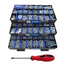 2600 Piece Bolt and Nut Hardware Assortment Kit with Diverse Bolts, Screws, Washers & Nuts–DIY-Friendly, 3-Tier Storage for Home Projects