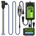 2000W Submersible Hot Tub & Pool Portable Electric immersion Water Heater with Temp Control & GFCI for Swimming Pools, Bathtubs, inflatable pool, baptism pool, above ground pool & Spa tub