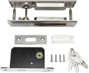 Zinc Alloy Sliding Door Lock Latch Handle Set Bathroom Balcony Cabinet Door Hardware Fittings Single Hook Sliding Door Locks 1Set (Color : Silver)