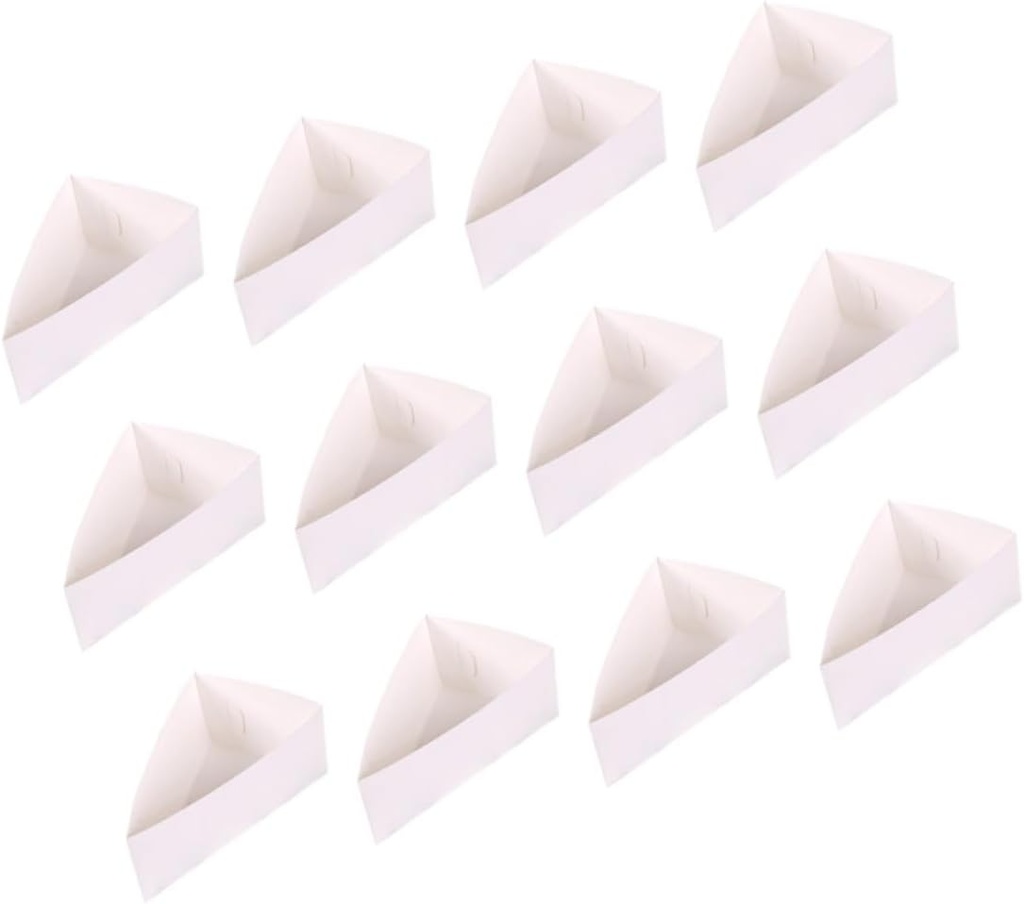 20Pcs Triangle Cake Wrapping Boxes Recyclable Pastry Containers for Bakery Convenient Cupcake Carrier for Desserts and Treats