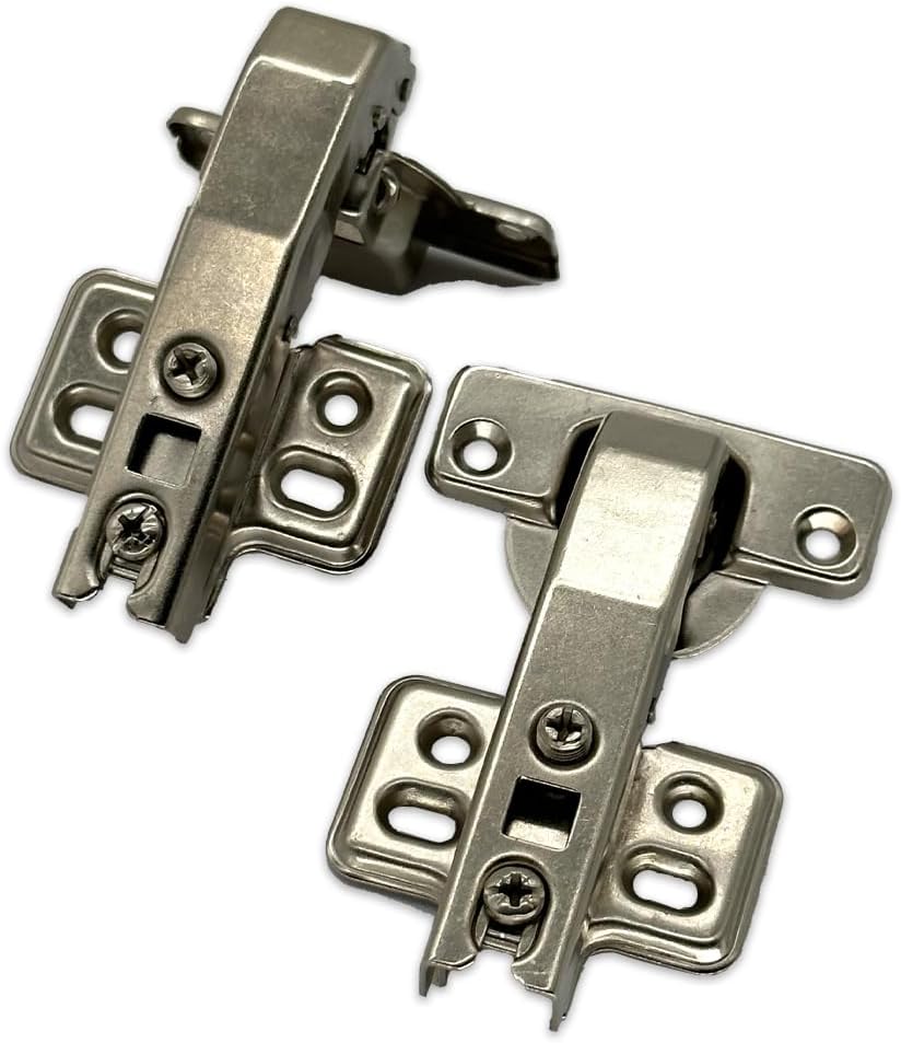 4 Pieces 90-Degree Frameless Cabinet Door Hinge, clamp Board Installation Suitable for Corner cabinets and Folding Door wardrobes