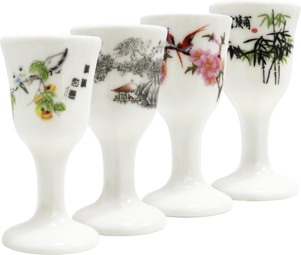 Qurly chinese wine glass 0.4oz 10 ml mini wine shot glasses