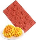 DIY Waffle Maker Non-Stick Silicone Mold Creative Accessories Waffle Pan Mold (Color : C)