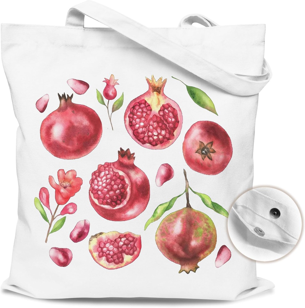 Fruit Tote Bag with Magnetic Buckle-Fruit Themed Seasonal Gifts for Birthday, Mother's Day, Christmas.