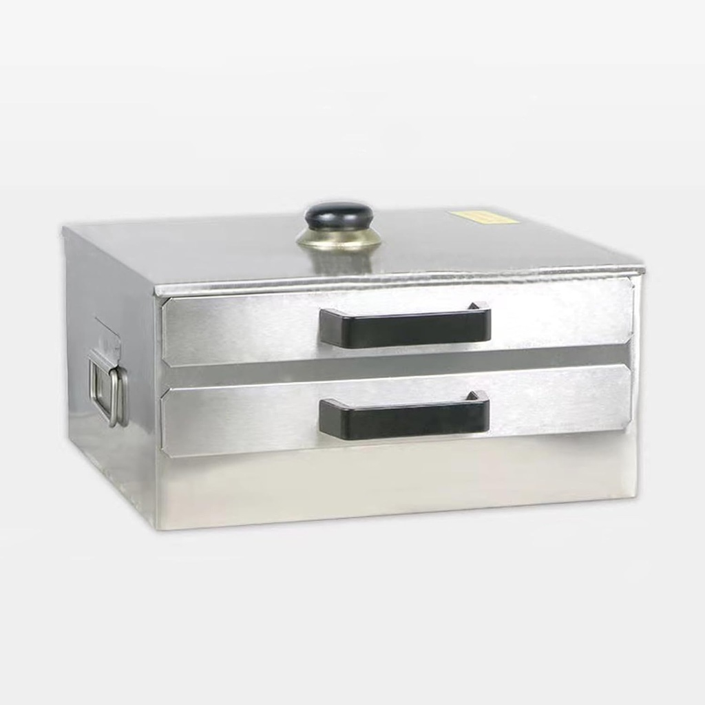 304 Stainless Steel Rice Noodle Roll Steamer, 2 Layers Food Steamer Vermicelli Roll Steamer with 2 Trays for Home Kitchen Restaurant