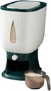 Push-type Dry Food Dispenser, Sealed Grain Storage, Food Grade Suitable For Kitchen Storage(Green)