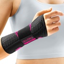 FREETOO Carpal Tunnel Wrist Brace Night Support Fit Right Hand for Work, Pain Relief Wrist Splint for Tendonitis, Sprain, Strain, Rigid Hand Brace for Arthritis for Women and Men (S/M, Black/Pink)