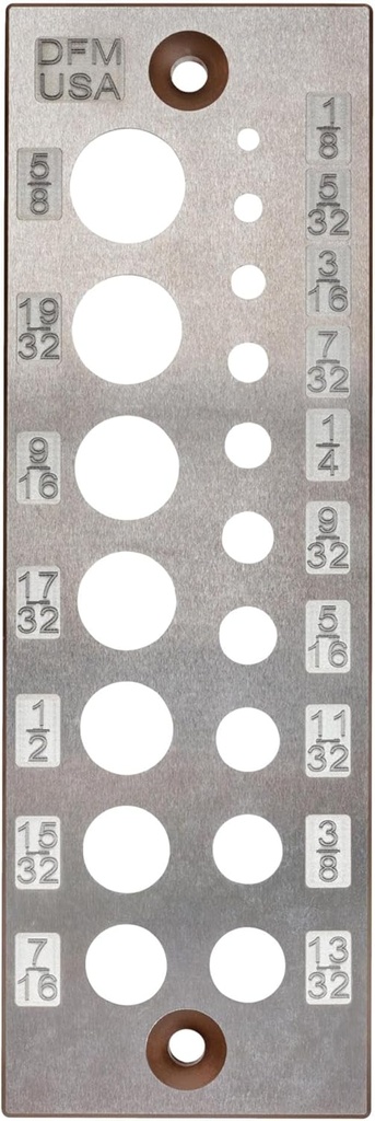 Doweling Tool - Premium Dowel Maker Tool, Versatile Dowel Plate, High-Grade A2 Steel for Woodworking, Made in USA - English 17 Holes, Multi-Size