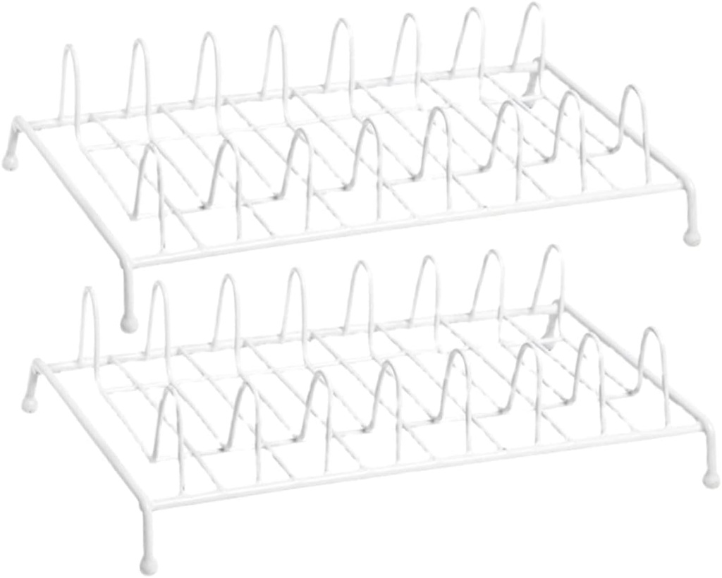 2Pcs Multi Function Dish Holders Convenient Plate Stands for Countertop Storage for Displaying Plates and Dishes Stylish Kitchen Organizer with Excellent Workmanship