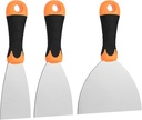 3-Piece Spackle Knife Set: 2", 3"，and 5" Professional Putty Knives - Paint Scraper and Drywall Tools for Wall Repair-WEGAZ