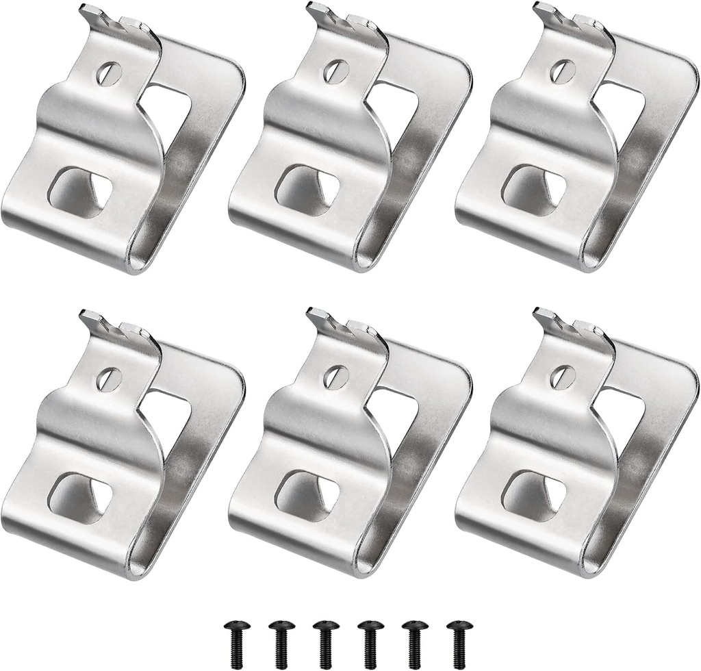Belt Clips for Dewalt, 6pcs 304 Stainless Steel Drill Tool Clips with Screws for Dewalt N268241 N086039 Fit for 20V Power Tools for DCD980 DCD985 DCD980L2 DCD985L2