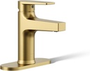Kohler 74021-4-2MB Taut® Single-Handle Bathroom Sink Faucet, 1.2 gpm, Vibrant Brushed Moderne Brass