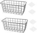 2pcs Iron Wall Shelves for Kitchen Hanging Storage Baskets Pantry Baskets Produce