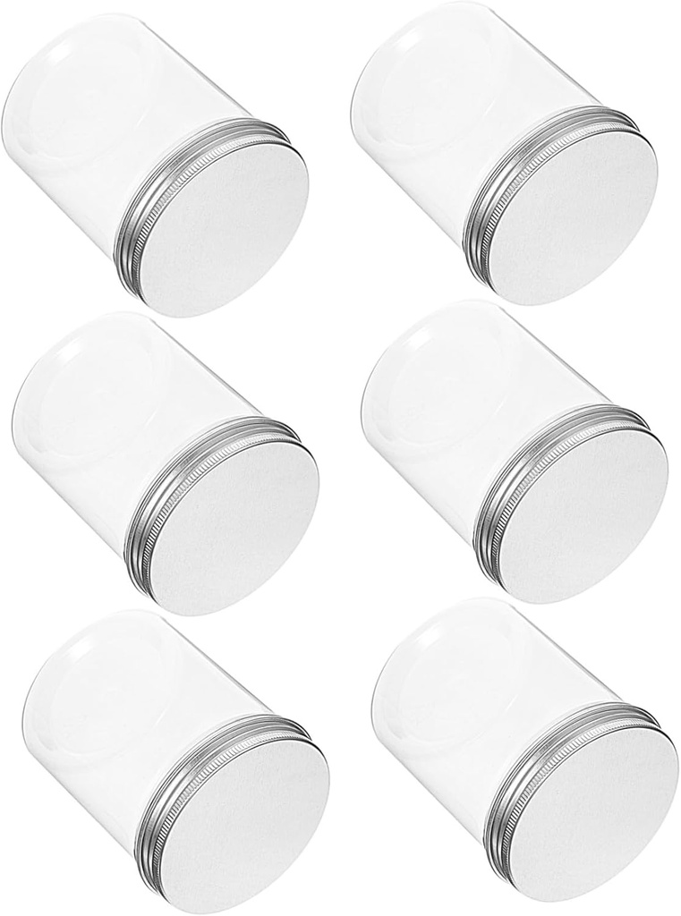 6pcs Transparent Cookie Jar Lid for Candy Biscuits and Snack Storage Decorative Kitchen Canisters for Parties and Everyday Use