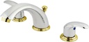Elements of Design Daytona EB6964LL Widespread Lavatory Faucet with Brass Pop-Up, 8-Inch to 16-Inch, Polished Chrome/Brass