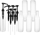 25 oz Syrup Bottles with Pump Long Neck Bottles Plastic Syrup Pump Dispenser for Coffee Bar Accessories Home Party(6 Pcs)