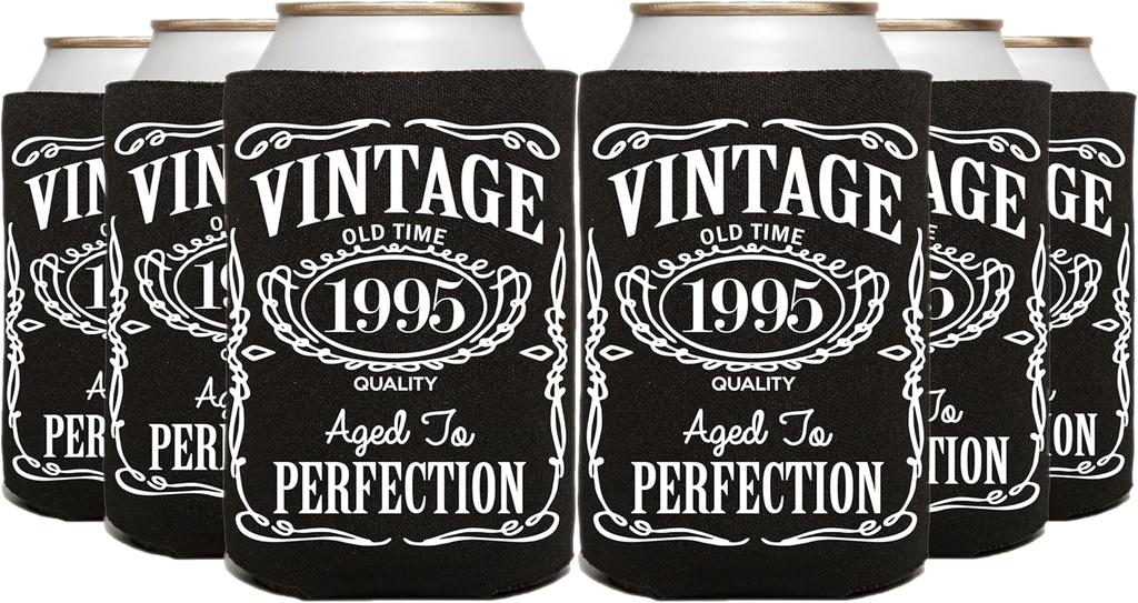 Vintage 1995 Birthday Can Coolers Party Favor 30th Birthday 12 Pc
