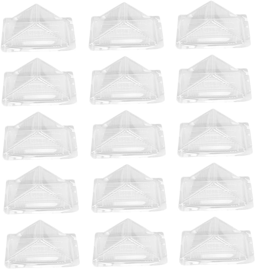 PRETYZOOM Plastic Cake Triangle Box Sandwich Packing Containers 60pcs Food Packing Boxes for Sandwiches Desserts Breads