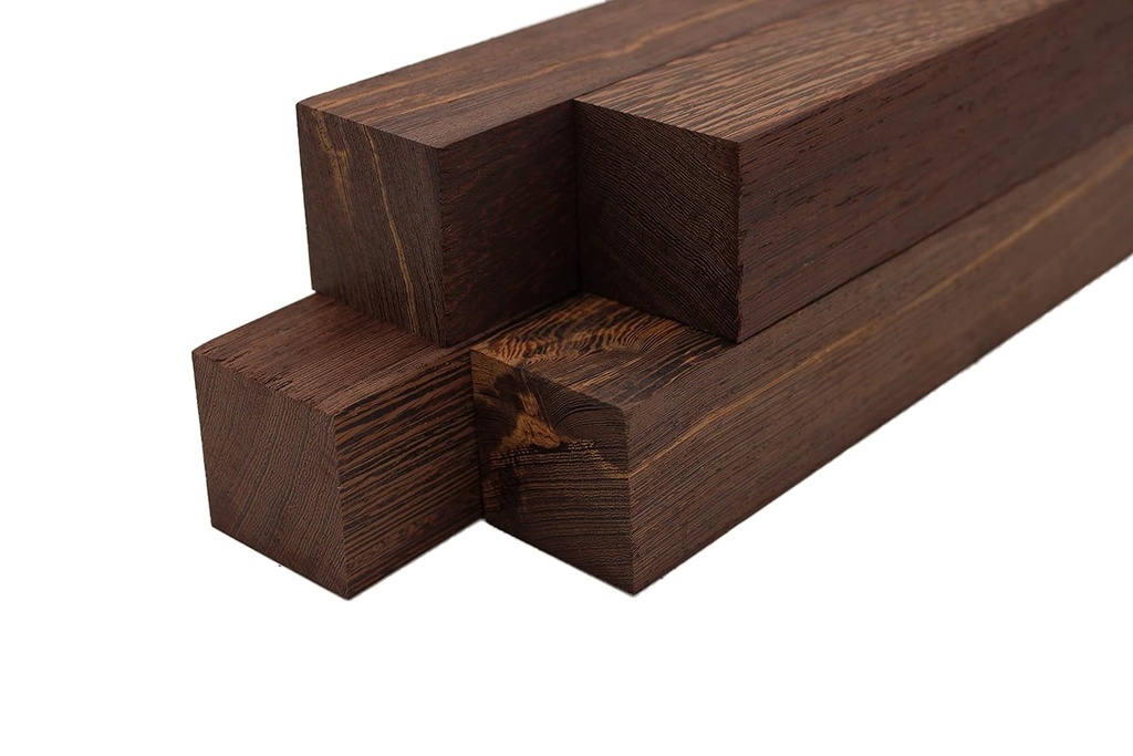 Barrington Hardwoods Wenge Lumber Turning Blanks 2" x 2" (4 Pieces) (2" x 2" x 8")