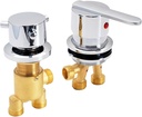 Tub Faucet Mixing Valve, Brass 2-Way Splitter Valve, Ceramic Cartridge, G1/2" Interface, Tub Filler On/Off Valve Deck Mount, for Bathroom Bathtub