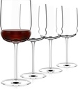 Luigi Bormioli Grandioso - 22 Oz. Cabernet/Merlot Wine Glasses Set of 4 - Crystal Glass Set - Unique and Modern Red Wine Glass - Made in Italy, Dishwasher Safe