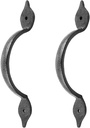Wrought Iron Spear Door Drawer Handle Pull Black 5 1/2" Length Antique Rustic Colonial Cabin Classic Design Set of 2 Renovator's Supply
