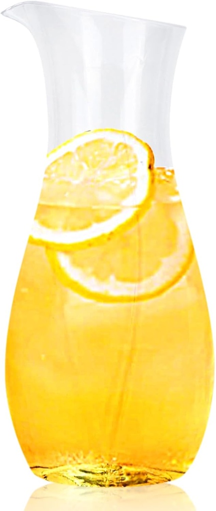 Acrylic Pitcher, Clear Iced Water Jug Water Jug for Fridge Acrylic Juice Pitcher for Lemonade, Juice, Milk, Cold or Hot Beverage