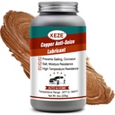 Keze Anti Seize Lubricant Copper Grease High Temp Anti-Seize Spark Plug Grease Prevent Salt and Moisture Heat Resistant Auto Lubrication Bottle Brushes for Caliper Pin Oxygen Sensor Lawnmower, 8 Oz