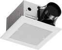 80CFM Bathroom Exhaust Fan with Grille: 20W Ceiling Mount Shower Ventilation Fan, 120V, White, Wet Rated, ETL Certified