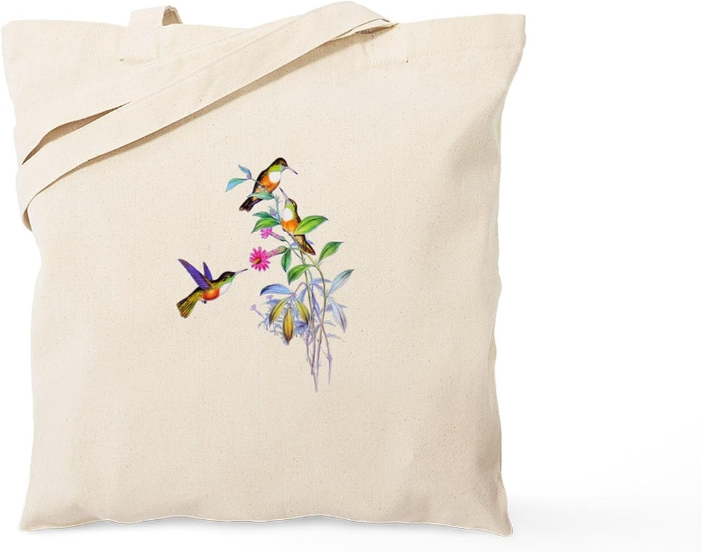 CafePress Hummingbirds Tote Bag Reusable Natural Beige Canvas Shopping Bag