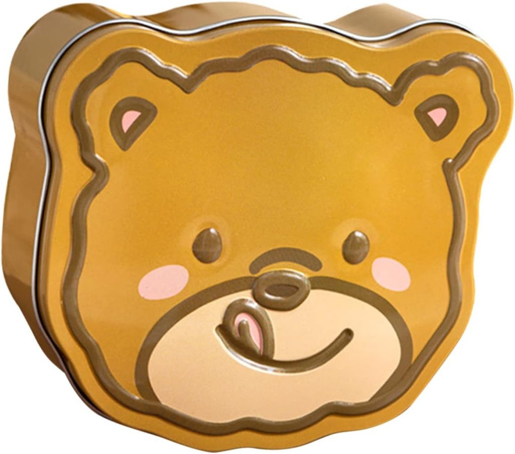 Bear-shaped Tinplate Candy and Cookie Jar Adorable Gift Box for Sweets Treats and Gifts Durable and Decorative Home Storage for Parties