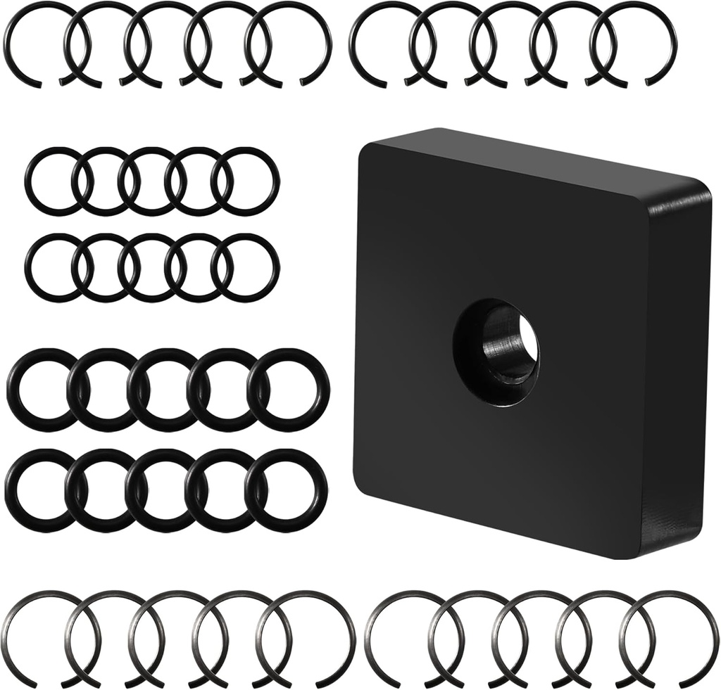 10-Pack 1/2" and 3/8" Impact Retaining Ring Clip with O-Ring for Milwaukee Electric or Pneumatic Impact Wrenches, Includes Anvil Retaining Ring Install Tool, Compatible with Cordless and Air Wrenches