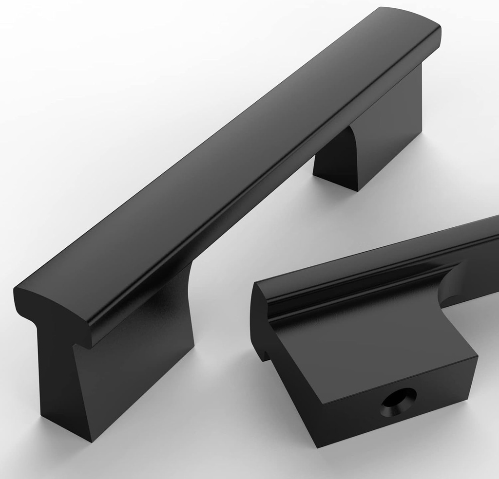 Asidrama 10 Pack 3 Inch(76mm) Matte Black Kitchen Cabinet Handles, Cabinet Pulls Kitchen Cabinet Hardware for Cupboard Drawer Pulls