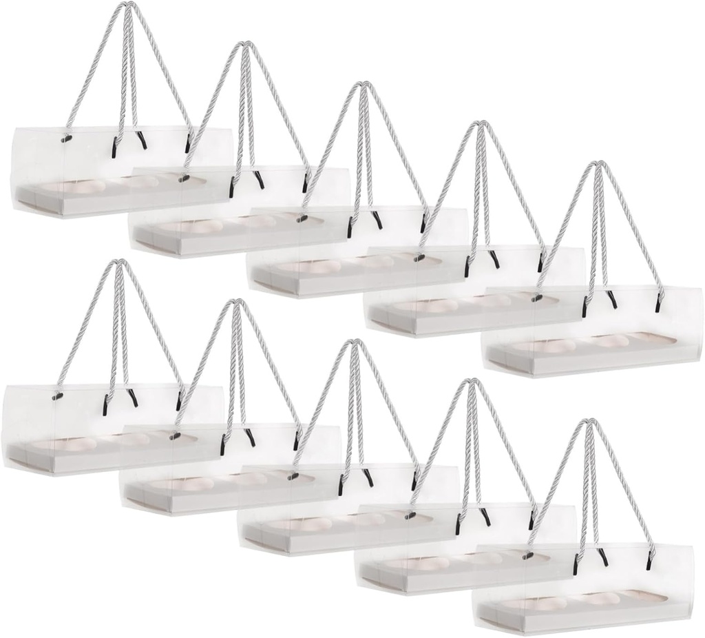 10pcs Bakery Boxes Cookie Box Cupcake Carriers Snack Containers Dividers Egg-yolk Puff Packing Case Dessert Container