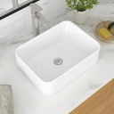 Bathroom Vessel Sink Rectangular 19x15 Inch Rectangle Above Counter White Porcelain Ceramic Bathroom Vanity Vessel Sink Art Basin