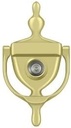 Door Knocker with Viewer Finish: Polished Brass