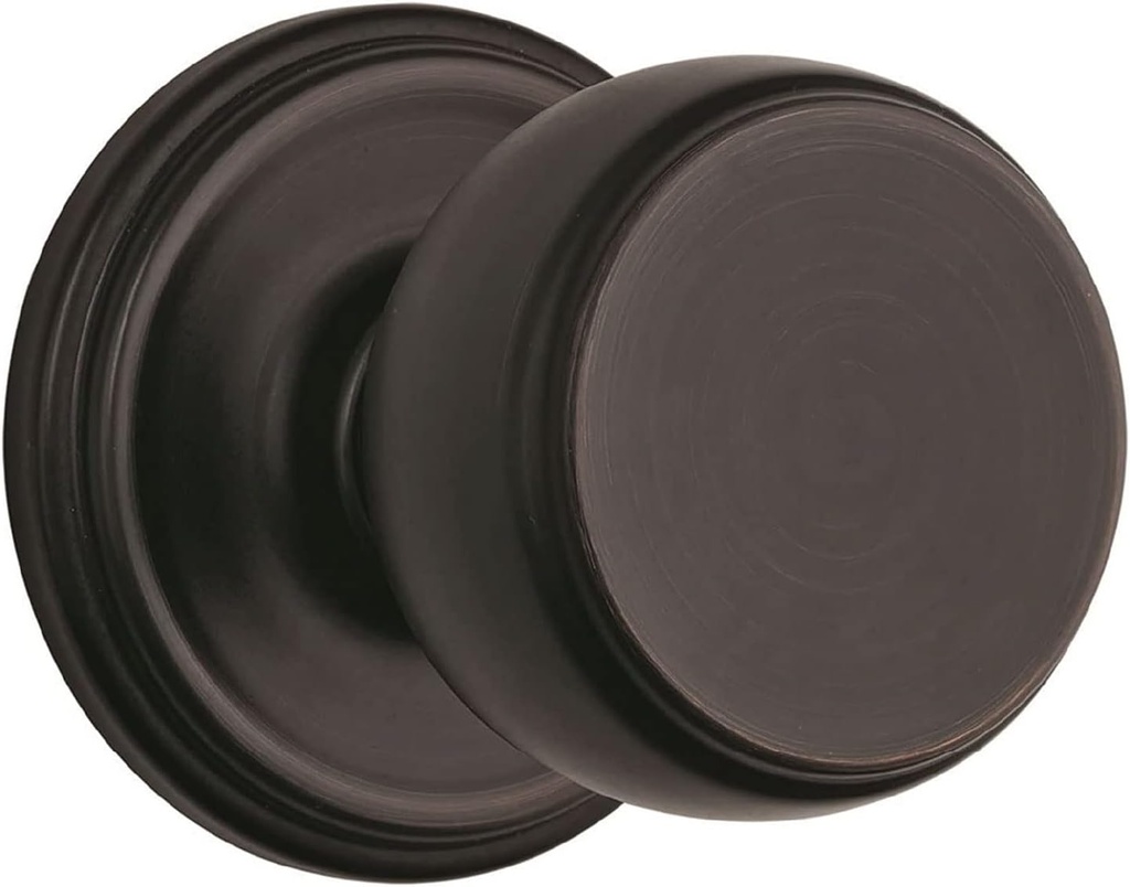 BRINKS - Ganyon Interior Keyless Hall Closet Door Knob, Tuscan Bronze - Hands-Free Indoors Home Decor Non-Locking Hall Closet Easy Open Door Knob