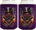 Mardi Gras Party Supplies Mardi Gras Crawdad 2-Pack Can Drink Thermocoolers