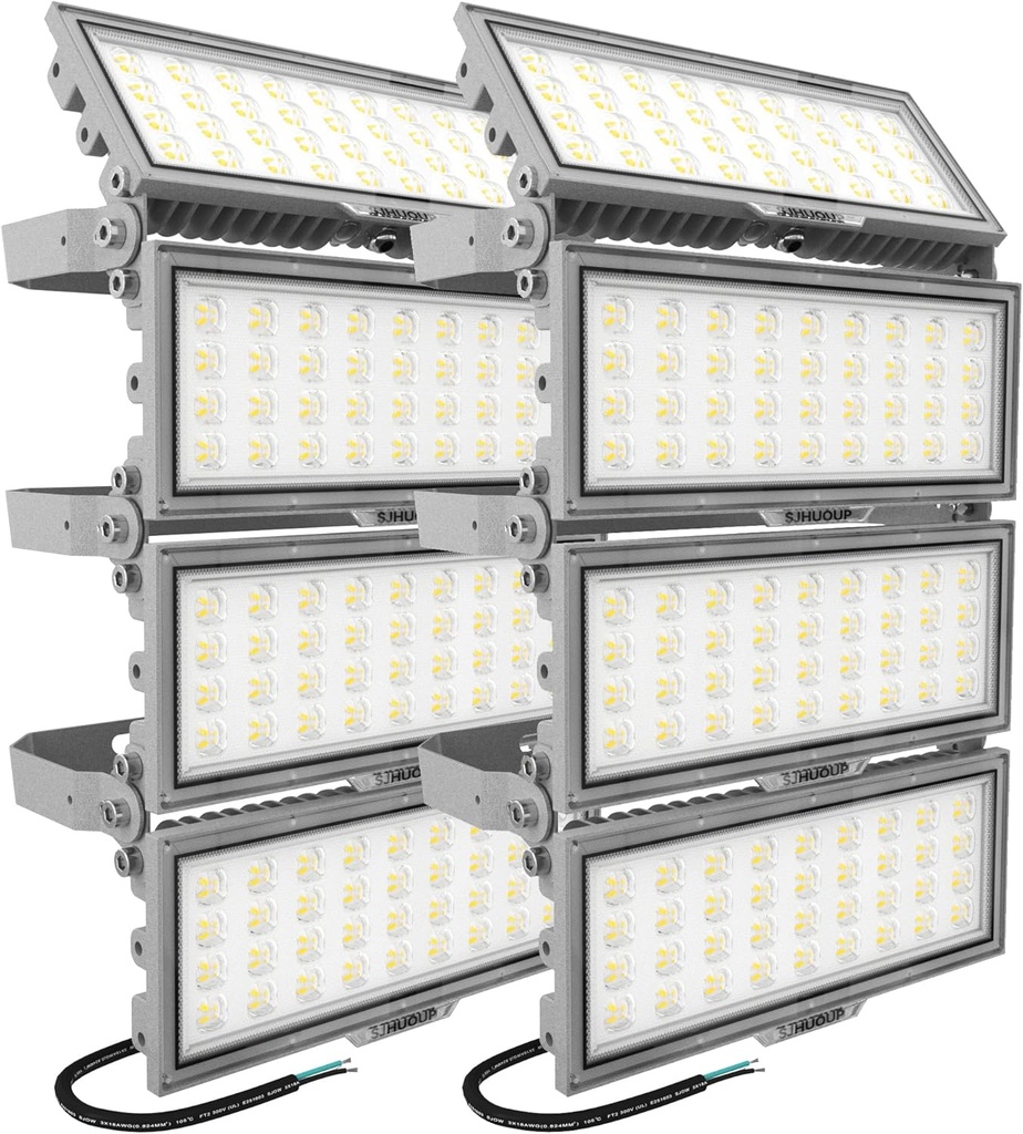 800W Stadium Lights,400W*2Pack LED Arena Light Outdoor,Super Bright 104000 Lumen Stadium Flood Light 6500K LED Flood Lights Adjustable Lighting,Surge 6KV IP67 Waterproof 6500K Daylight White
