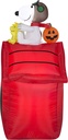 Gemmy Airblown Inflatable Snoopy as Red Barron and Woodstock on Doghouse with Pumpkin - Indoor Outdoor Holiday Yard Decoration, 3.5-Foot Tall
