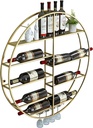 Wall Mounted Wine Rack Round Wine Rack Wall Mounted Wine Glass Goblet Holder Hanging Wine Bottle Racks Metal Floating Storage Display Shelves for Bar Wine Cellar Kitchen,Red-70 * 11 * 70Cm