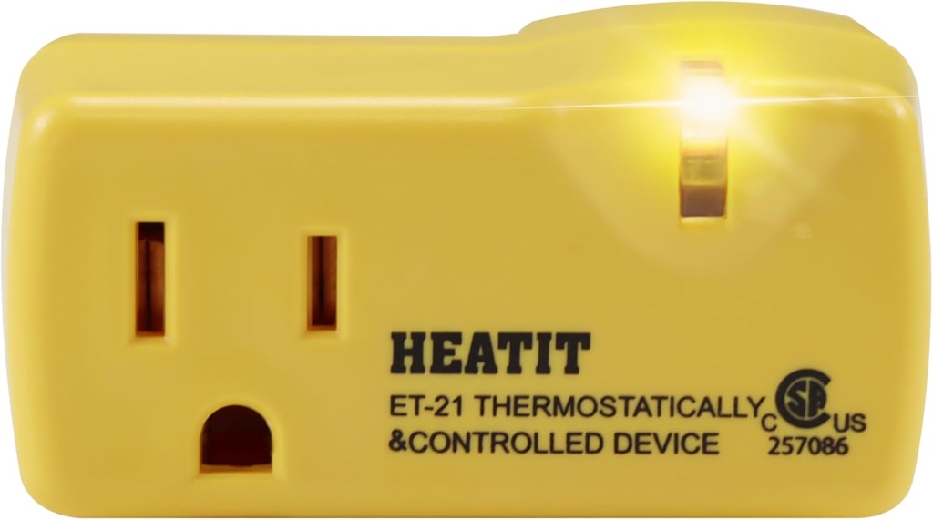 HEATIT ET-21 Freeze Thermostatically Controlled Outlet On at 38F /Off at 50F