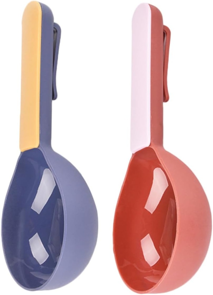 2pcs Dog Cat Food Scoops Mini Pet Feeder Tools Ergonomic Shovels for Dog Cat Food Durable Comfortable Design for Indoor Use