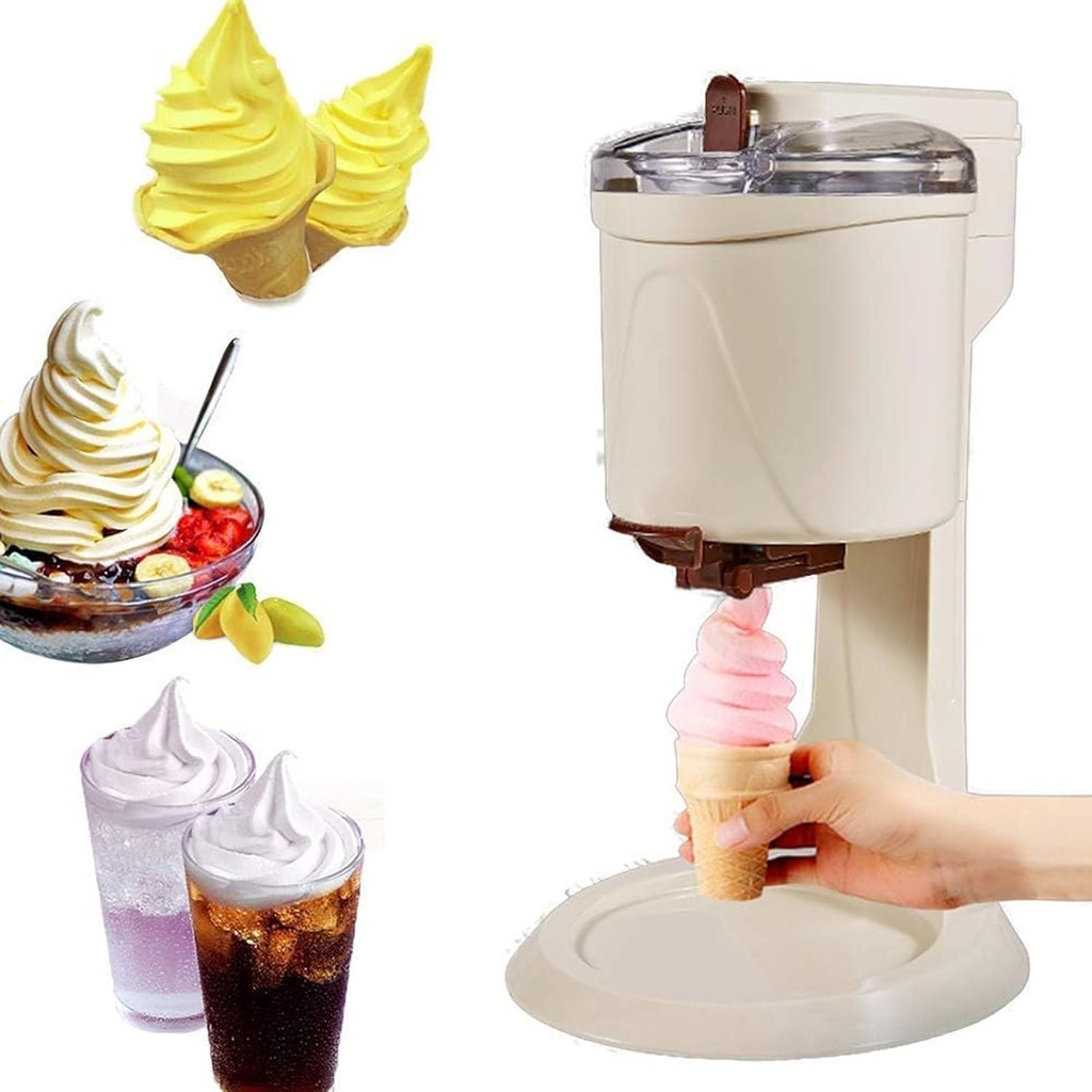 1l Household Ice Cream Maker, Soft Ice Cream Machine for Home DIY Soft Ice Cream, Easy to Clean, Easy to Use, Mini Fruit Soft Ice Cream Machine for Home, Bar, Cafe