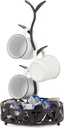 Mug Holder Stand, Countertop Mug Tree, Coffee Pod Holder with Mug Rack, Coffee Counter Bar Accessory & Kitchen Organizer