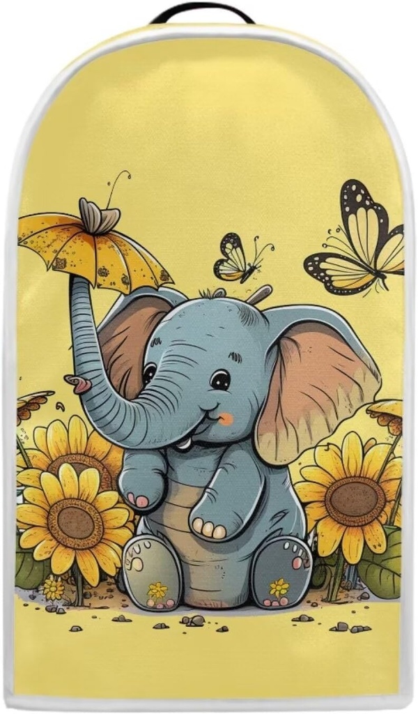 TODIYADDU Cute Elephant Blender Cover Sunflower Butterfly Stand Mixer Cover with Top Handle Personalized Coffee Machine Cover Food Processor Dust Cover Lightweight Blender Dust Cover Decorations.