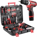 TLGREEN 138 Pcs Tool Set with 12V Cordless Drill –Power Hand Tool Kit with Magnetic Drill Bit Set, 2-Speed Control & Fast Charging,Home Tool Kit for DIY, Repairs,Lightweight Toolbox for Men & Women